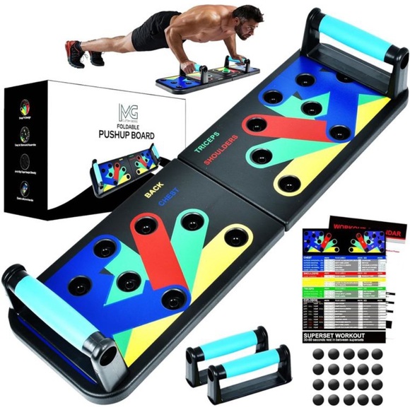 Other - MG Push up Board with 5 Resistance Bands & Jump Rope